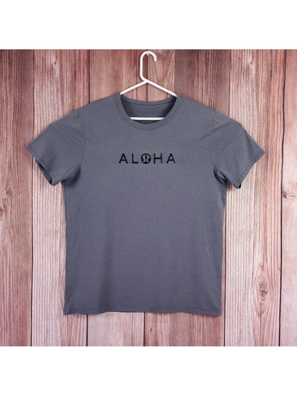 *READ* Rare Lululemon Aloha Hawaii Mens Size XL Short Sleeve T-Shirt Tee Gray